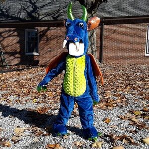 Blue and Green Dragon Kids Costume